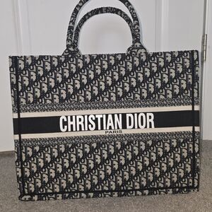 Dior Monogram Black and Cream Briefcase